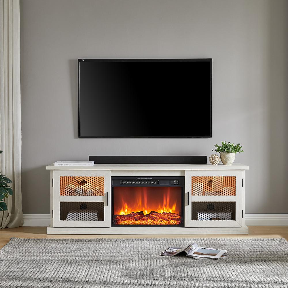 Rent to Own Living Essentials Elliot Unfold 62" TV Stand with Fireplace